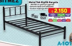 METAL TEK KİŞİLİK KARYOLA